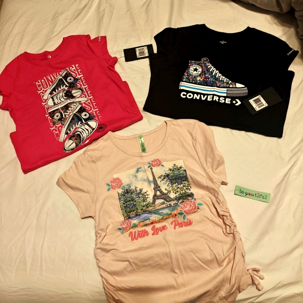 Girls Converse Shirt Bundle